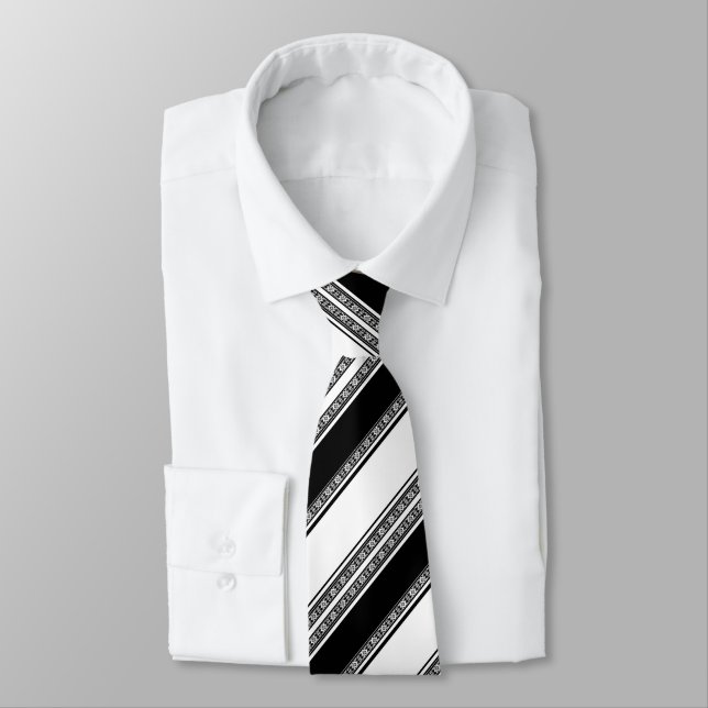 Black and white lace braid and horizontal stripes  slips (Bunden)