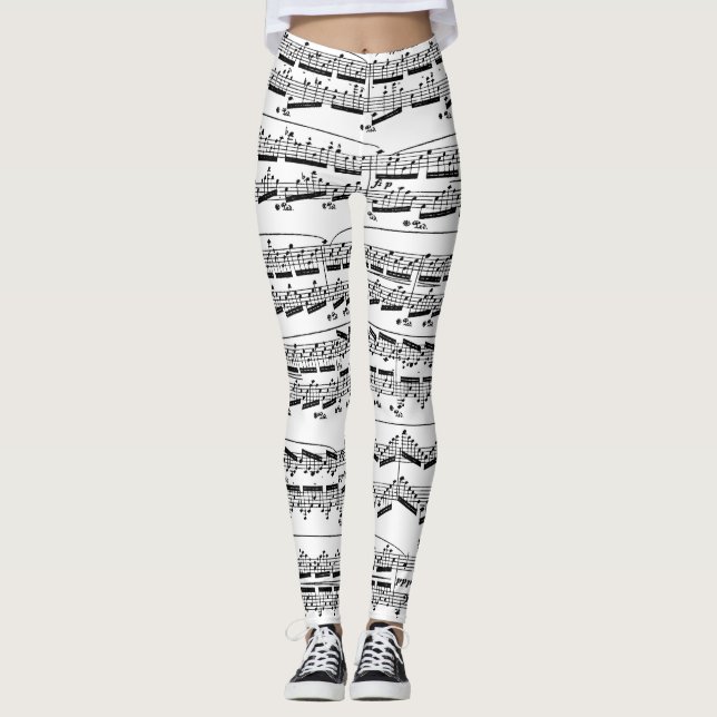 Black and White Lakan Music Leggings (Framsida)
