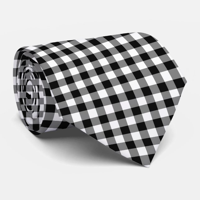 Black and White Large Storlek Gingham Checks Slips (Rullad)