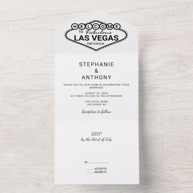 Black and White Las Vegas Destination Wedding (Insida)