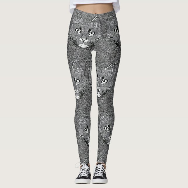Black and White leggings for Cat Lovers (Framsida)