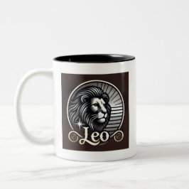 Black and White Leo Två-Tonad Mugg