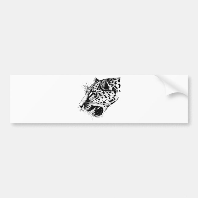 Black and White Leopard Bildekal (Framsidan)