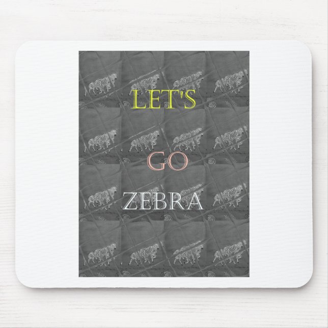 Black and White Lets Go Zebra Hakuna Matata motif Musmatta (Framsidan)