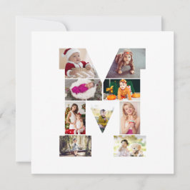 Black and White Letter M Photo Collage Tack Kort