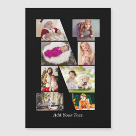 Black and White Letter N Photo Collage