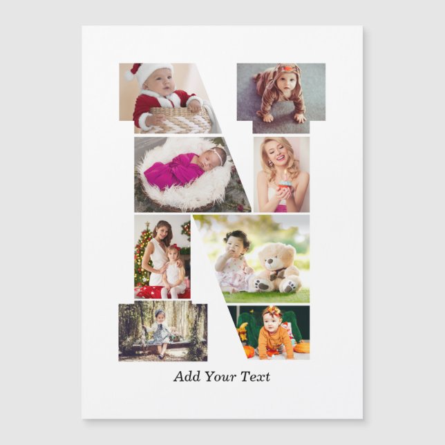Black and White Letter N Photo Collage (Framsida)