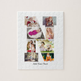 Black and White Letter N Photo Collage Pussel