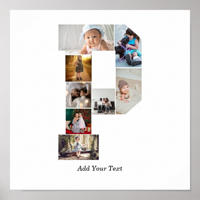 Black and White Letter P Photo Collage Poster (Framsidan)
