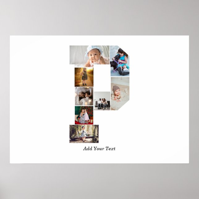 Black and White Letter P Photo Collage Poster (Framsidan)