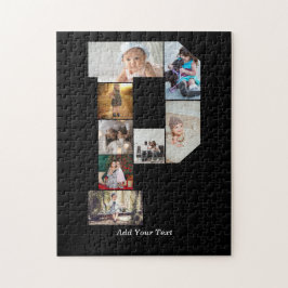 Black and White Letter P Photo Collage Pussel