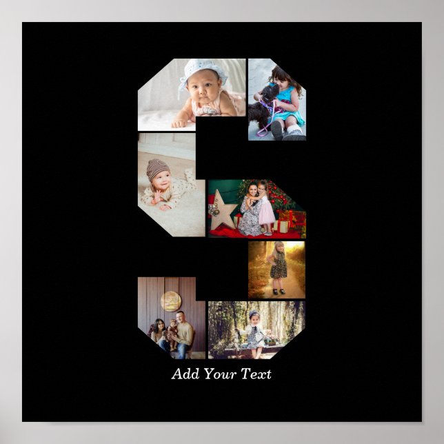 Black and White Letter S Photo Collage Poster (Framsidan)