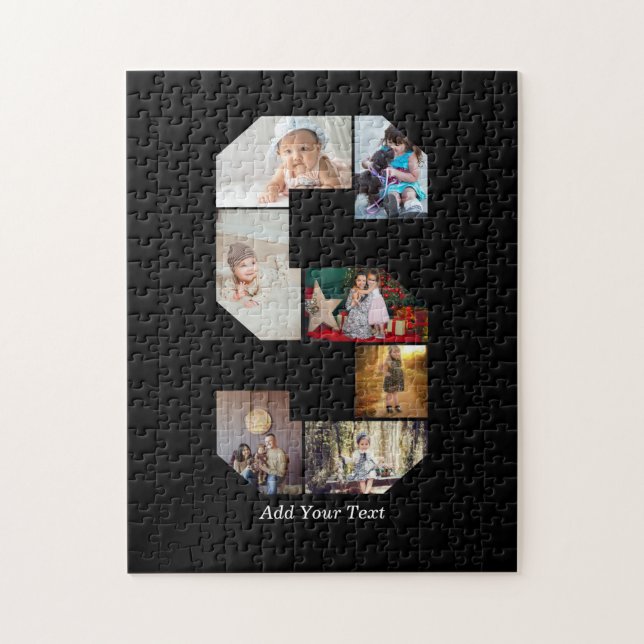 Black and White Letter S Photo Collage Pussel (Vertikal)