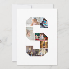 Black and White Letter S Photo Collage Tack Kort