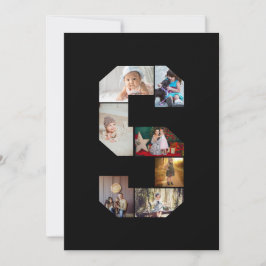 Black and White Letter S Photo Collage Tack Kort