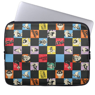 Black and White LOONEY TUNES™ in Colorful Checker Laptop Fodral