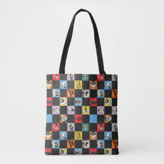 Black and White LOONEY TUNES™ in Colorful Checker Tygkasse
