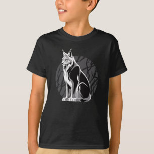 Black and White Lynx T Shirt