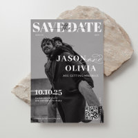 Black and White Magazine Cover Photo Bröllop