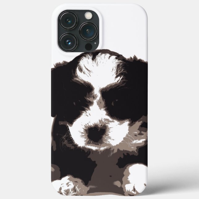 Black and White Maltese Puppy Hund (Baksida)