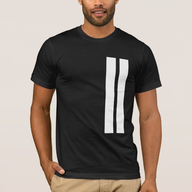 Black and White Manar-Shirt T Shirt (Framsida)