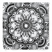 Black and White Mandala Bandana