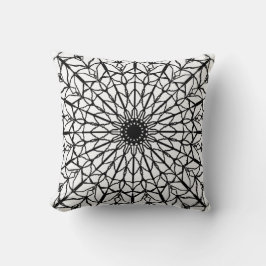Black and White Mandala Dekorativ kudde