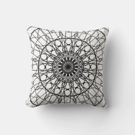 Black and White Mandala Dekorativ kudde