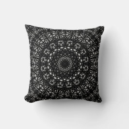 Black and White Mandala Dekorativ kudde