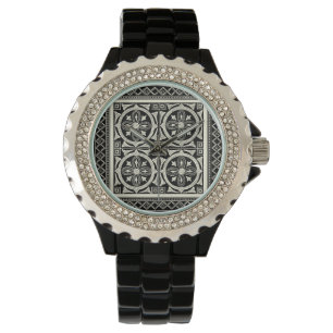Black and White Mandala Motif by Vision Studio Armbandsur