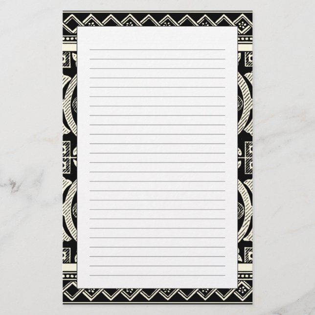 Black and White Mandala Motif by Vision Studio Brevpapper (Framsida)