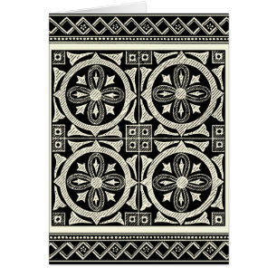 Black and White Mandala Motif by Vision Studio Hälsningskort