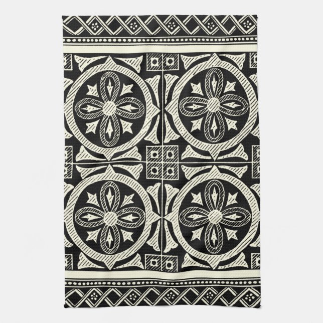 Black and White Mandala Motif by Vision Studio Kökshandduk (Vertikal)