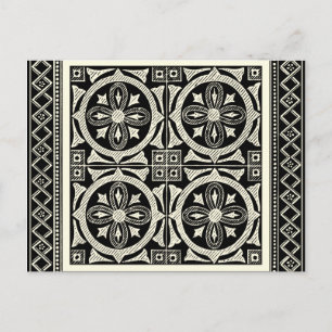 Black and White Mandala Motif by Vision Studio Vykort