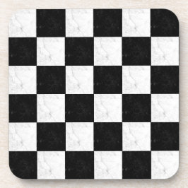 Black and White Marble Beverage Coaster Underlägg