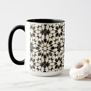 Black and White Marble Moroccan Mosaic Mugg