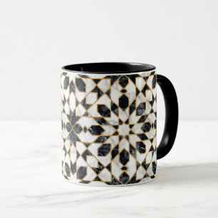 Black and White Marble Moroccan Mosaic Mugg