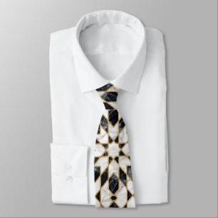 Black and White Marble Moroccan Mosaic Slips