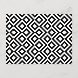 Black and White Meander Vykort