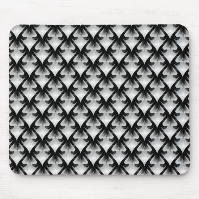 Black and White Metropolitan Glam Mousepad Musmatta (Framsidan)