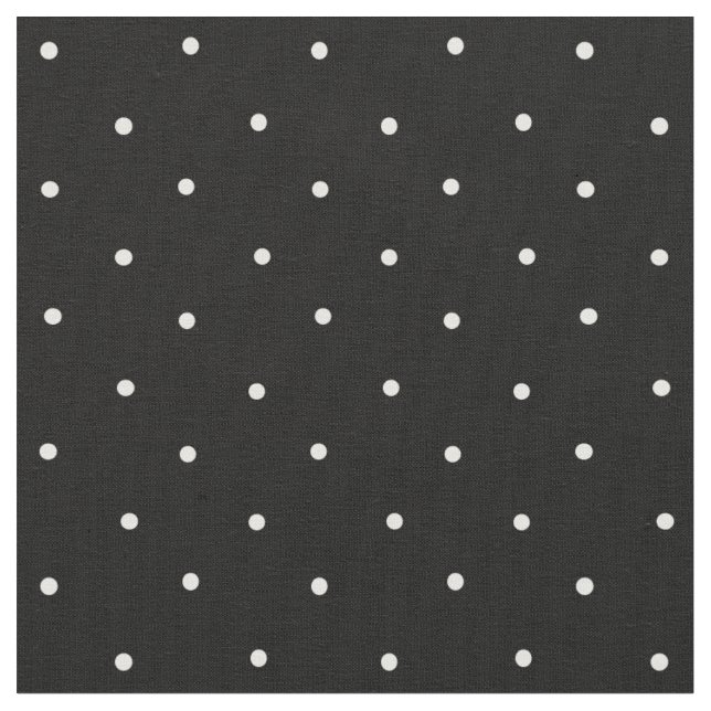 Black and White Mini Polka Dot Mönster Tyg (Närbild)