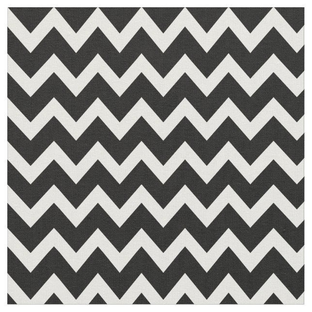 Black and White Modern Chevron Tyg (Närbild)