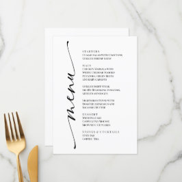 Black and White Modern Elegant Menu  Meny