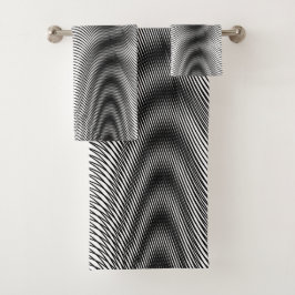 Black and White Moiré Rand - Trippy Abstrakt