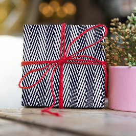 Black and White Moiré Rand - Trippy Abstrakt Presentpapper