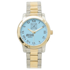 Black and White Monogram and Name Armbandsur