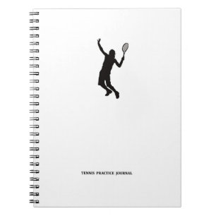 Black and White Mönster tennis Practice Journal Anteckningsbok