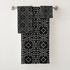 Black and White Mönster Towel