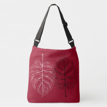 Black and White Monstera Tote Bag