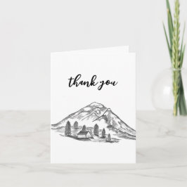 Black and white mountain note card anteckningskort
